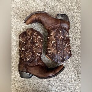 Old Gringo Nashville Chic Floral Motif Embroidered Cowboy Boots Sz8 Cowgirl